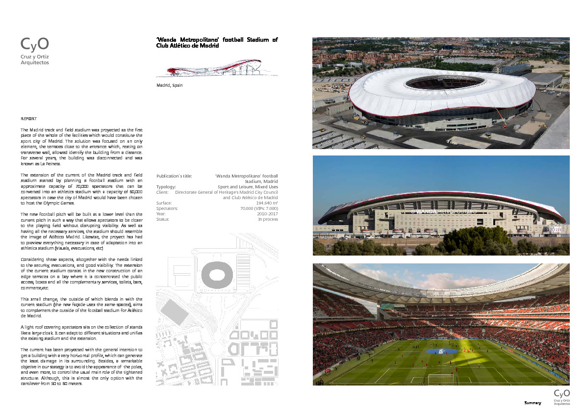 New Atlético de Madrid football stadium