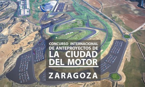 Jurado del concurso internacional de anteproyectos de la Ciudad de Motor de Aragón. Zaragoza, España