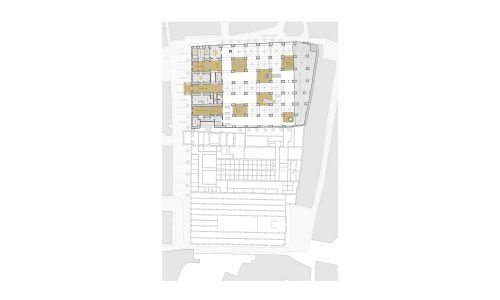 Caixa Forum en Atarazanas de Sevilla Diseño de plano de planta baja de Cruz y Ortiz Arquitectos