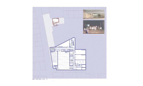 Ampliación de Centro Audiovisual Alkmaar Diseño de plano de planta sótano de Cruz y Ortiz Arquitectos