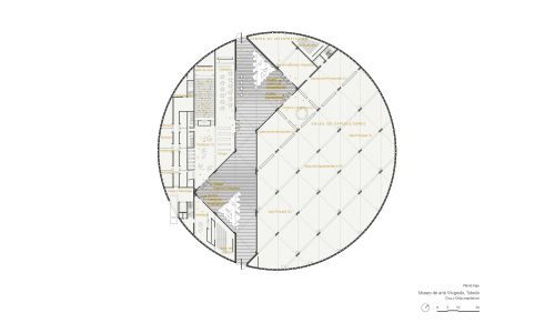 Museo de Arte Visigodo en Toledo Diseño de planos de planta baja de Cruz y Ortiz Arquitectos