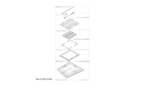 Centro de Colecciones de Museos Diseño de plano de esquema en perspectiva isométrica de Cruz y Ortiz Arquitectos