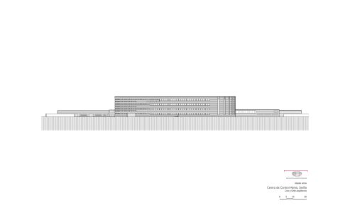 Centro de Control del Aeropuerto de Sevilla Diseño del Plano de Alzado Norte Cruz y Ortiz Arquitectos