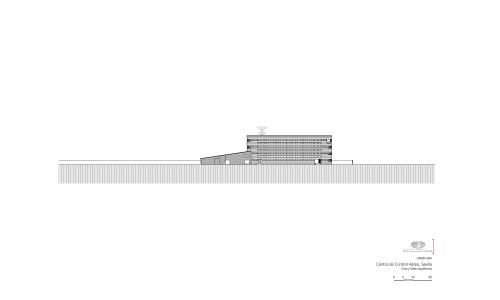 Centro de Control del Aeropuerto de Sevilla Diseño del Plano de Alzado Este Cruz y Ortiz Arquitectos