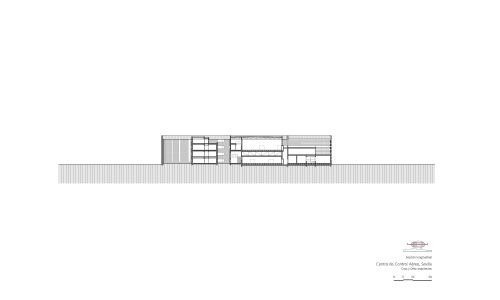 Centro de Control del Aeropuerto de Sevilla Diseño del Plano de Seccion Longitudinal Cruz y Ortiz Arquitectos