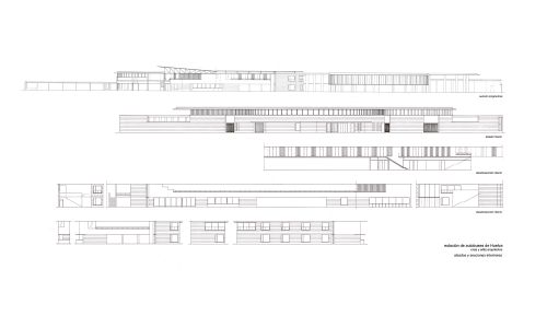 Estacion Autobuses Huelva Design croquis Cruz y Ortiz Arquitectos alzados secciones interiores