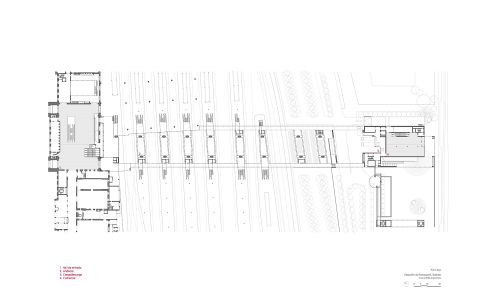 Estacion de Ferrocarril en Basilea Diseño del Plano de Planta Baja Cruz y Ortiz Arquitectos