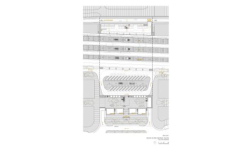 Estación de Ferrocarril de Ourense Diseño de plano de planta baja de Cruz y Ortiz Arquitectos