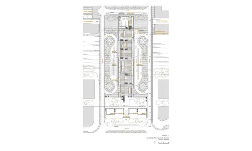 Estación de Ferrocarril de Ourense Diseño de plano de planta primera de Cruz y Ortiz Arquitectos