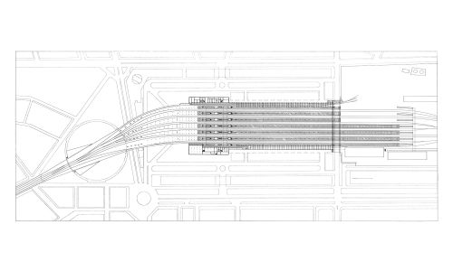 Estacion de Santa Justa Diseño del plano Cruz y Ortiz Arquitectos planta andenes