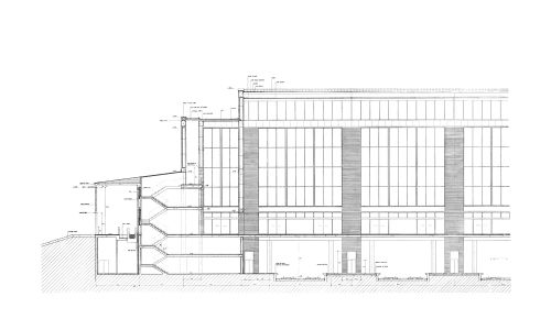 Estacion de Santa Justa Diseño del Plano transversal del hall y trenes Cruz y Ortiz Arquitectos