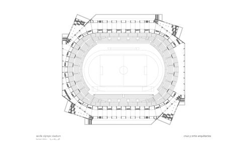 Estadio de la Cartuja en Sevilla Diseño del Plano Cruz y Ortiz Arquitectos