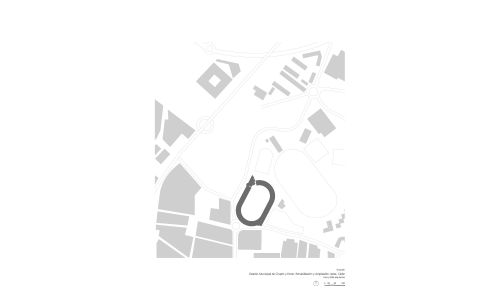 Estadio de Chapin en Jerez Cadiz Diseño del Plano de Situacion Cruz y Ortiz Arquitectos