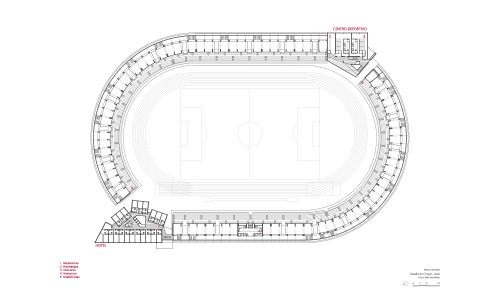 Estadio de Chapin en Jerez Cadiz Diseño de la Entreplanta Cruz y Ortiz Arquitectos