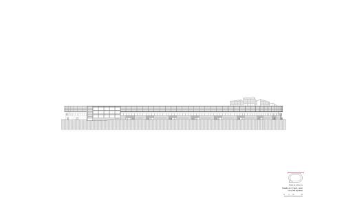 Estadio de Chapin en Jerez Cadiz Diseño del Alzado OEste en Preferencia Cruz y Ortiz Arquitectos