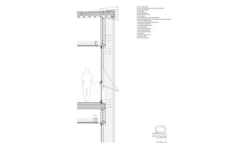 Estadio de Chapin en Jerez Cadiz Diseño del Plano del Detalle del Centro Deportivo Cruz y Ortiz Arquitectos