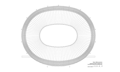 Estadio de la Comunidad de Madrid Diseño del Plano de Planta Cubierta Cruz y Ortiz Arquitectos