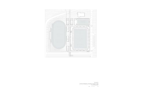 Estadio de Futbol y Eventos en Lugano Diseño de plano de planta baja Cruz y Ortiz Arquitectos