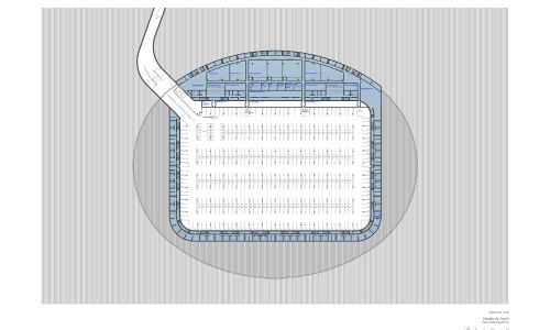 Estadio de Fútbol Grashopper Diseño de plano planta -3 de Cruz y Ortiz Arquitectos