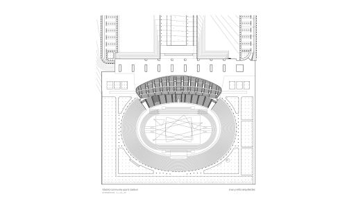 Plano Peineta Estadio Atletismo Madrid Diseño plano Cruz y Ortiz Arquitectos CYO planta general