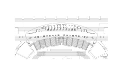 Plano Peineta Estadio Atletismo Madrid Diseño plano Cruz y Ortiz Arquitectos CYO planta