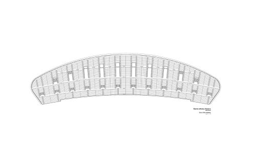 Plano Peineta Estadio Atletismo Madrid Diseño plano Cruz y Ortiz Arquitectos CYO planta graderio