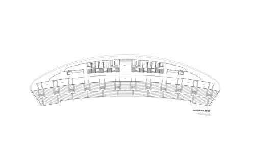 Plano Peineta Estadio Atletismo Madrid Diseño plano Cruz y Ortiz Arquitectos CYO planta