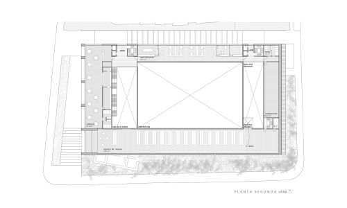 Museo de Arte Visigodo en Merida Diseño de plano de planta segunda de Cruz y Ortiz Arquitectos