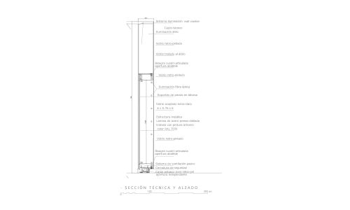 Museo de Arte Visigodo en Merida Diseño de plano de detalle constructivo de Cruz y Ortiz Arquitectos