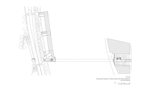 Puente Peatonal Bicicletas Maastricht Diseño maqueta Cruz y Ortiz Arquitectos CYO Planta baja