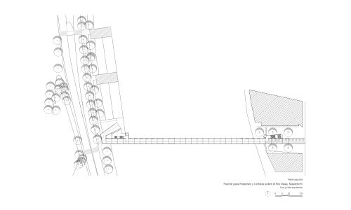 Puente Peatonal Bicicletas Maastricht Diseño maqueta Cruz y Ortiz Arquitectos CYO planta segunda