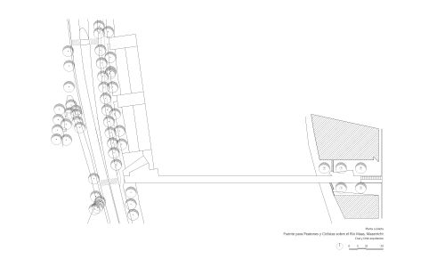 Puente Peatonal Bicicletas Maastricht Diseño maqueta Cruz y Ortiz Arquitectos CYO planta cubierta