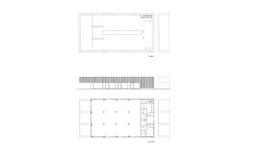 Plano Puerto Deportivo Pesquero Chipiona Diseño plano Cruz y Ortiz Arquitectos edificio servicios planta baja alta alzado