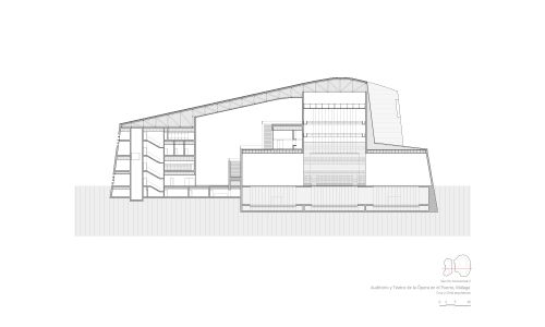 Auditorio Teatro de la Opera en Malaga Diseño de sección transversal de Cruz y Ortiz Arquitectos
