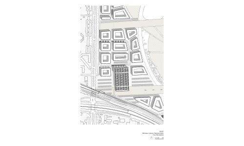 Biblioteca Central en Berlín Diseño de plano de situación Cruz y Ortiz Arquitectos