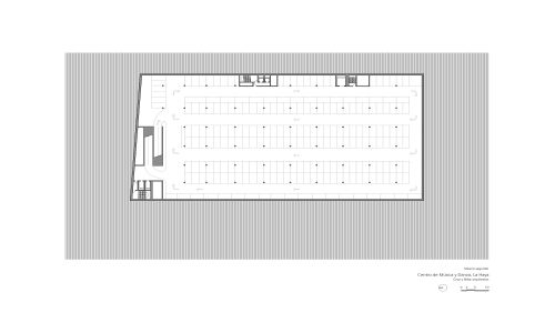 Centro de Música y Danza de la Haya Diseño de plano de planta sótano -2 de Cruz y Ortiz Arquitectos