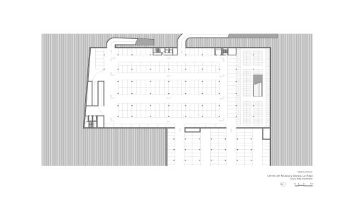 Centro de Música y Danza de la Haya Diseño de plano de planta sótano -1 de Cruz y Ortiz Arquitectos