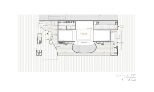 Centro de Música y Danza de la Haya Diseño de plano de planta baja de Cruz y Ortiz Arquitectos