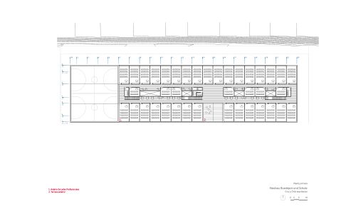 Deposito de Autobuses y Escuela Wetzikon Diseño de plano de planta primera Cruz y Ortiz Arquitectos