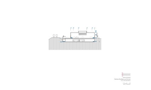 Deposito de Autobuses y Escuela Wetzikon Diseño de plano de sección transversal Cruz y Ortiz Arquitectos