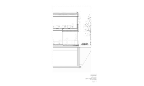 Deposito de Autobuses y Escuela Wetzikon Diseño de plano de sección constructiva Cruz y Ortiz Arquitectos