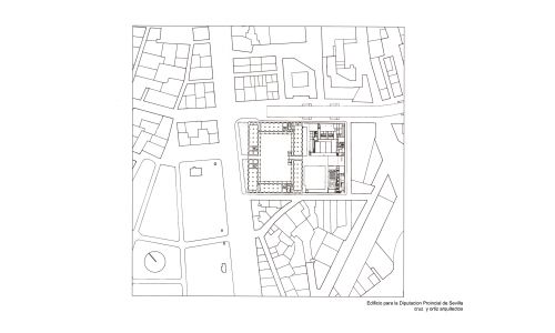 Plano Diputacion Provincial Sevilla Diseño plano Cruz y Ortiz Arquitectos CYO situacion