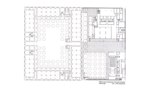 Plano Diputacion Provincial Sevilla Diseño plano Cruz y Ortiz Arquitectos CYO planta baja