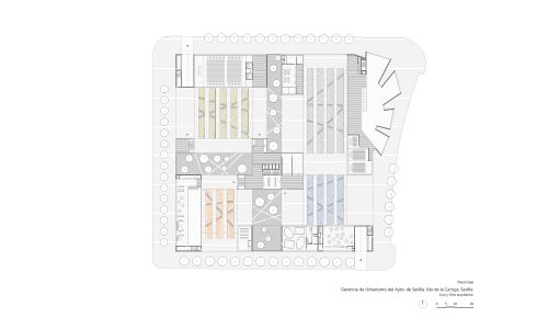 Gerencia de Urbanismo de Sevilla Diseño de plano de planta baja de Cruz y Ortiz Arquitectos