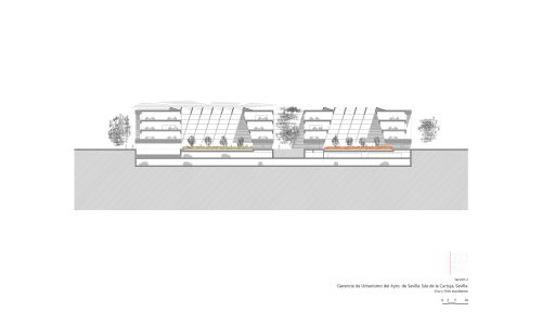 Gerencia de Urbanismo de Sevilla Diseño de plano de sección transversal de Cruz y Ortiz Arquitectos