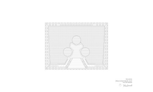 Oficina Central de Swiss Diseño de plano de planta cubierta de Cruz y Ortiz Arquitectos