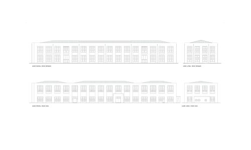 Servicios Centrales JJAA Sevilla Diseño Plano Alzado previo y Actual Cruz y Ortiz Arquitectos CYO