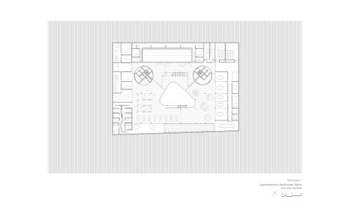 Apartamentos Penthoses en Beirut Diseño plano de planta sótano -1 de Cruz y Ortiz Arquitectos