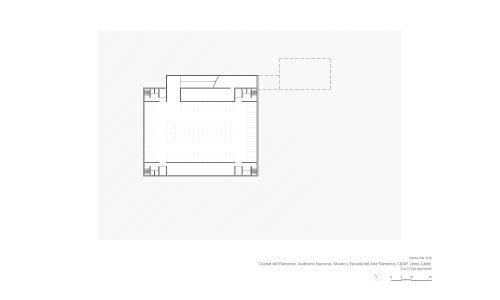 Ciudad del Flamenco en Jerez Diseño del Plano de la Planta Cota Cruz y Ortiz Arquitectos