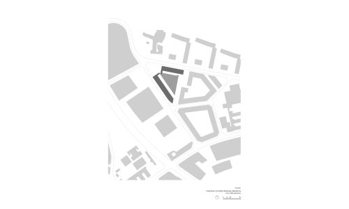 Complejo Residencial de Manresa Diseño de plano de planta de situación de Cruz y Ortiz Arquitectos